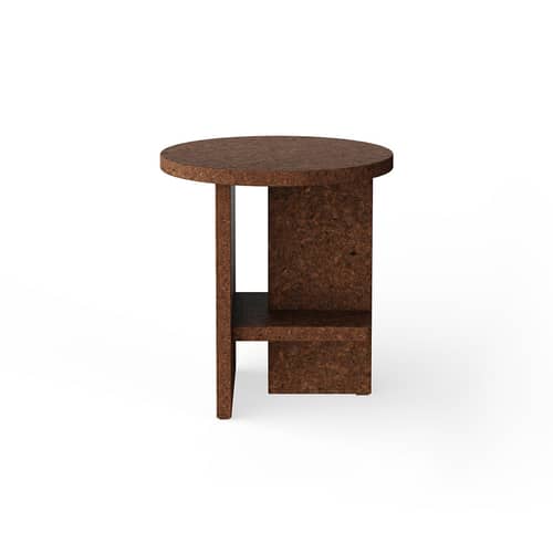 Tavolino d\'appoggio Tee Cork sughero marrone / Ø 40 x H 42,5 cm - NINE - Sughero affumicato - Sughero
