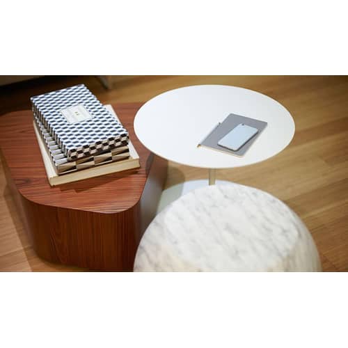 Tavolino Gong metallo bianco / Giulio Cappellini, 2004 - Ø 50 x H 42 cm / Metallo - Cappellini - Bianco - Metallo