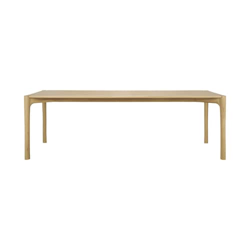 Tavolo rettangolare PI legno naturale / 240 x 100 cm - 10 persone - Ethnicraft - Rovere naturale - Massello di quercia oliato