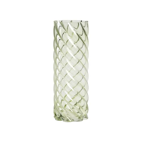 Vase Marshmallow glas grün / Ø 12 x H 33 cm - & klevering - Grün / Ø 12 x H 33 cm - Glas