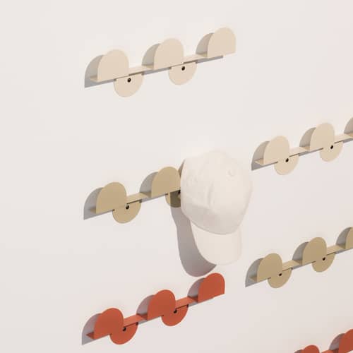 Wandgarderobe Vibes metall weiß / L 37,3 cm - NOBODINOZ - Elfenbein - lackierter Stahl