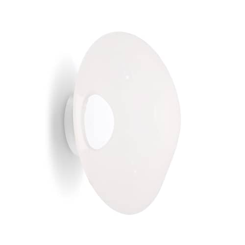Wandleuchte Melt Surface plastikmaterial weiß / Ø 50 cm - Tom Dixon - Opalescent White / Verchromt - Geblasenes Polycarbonat, Stahl