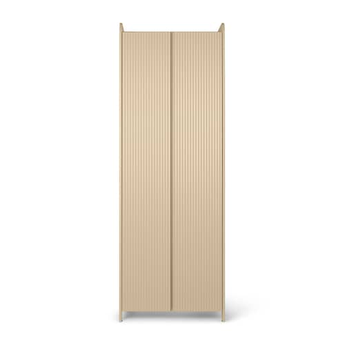Armoire Sill / L 70 x H 200 cm - MDF rainuré - Ferm Living - Beige Cachemire - MDF peint
