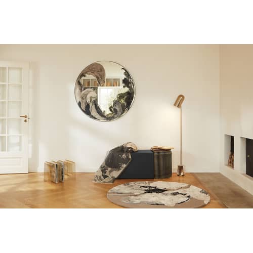 Beistelltisch Curva metall gold / 34 x 48 x H 45 cm - AYTM - Messing - Stahl