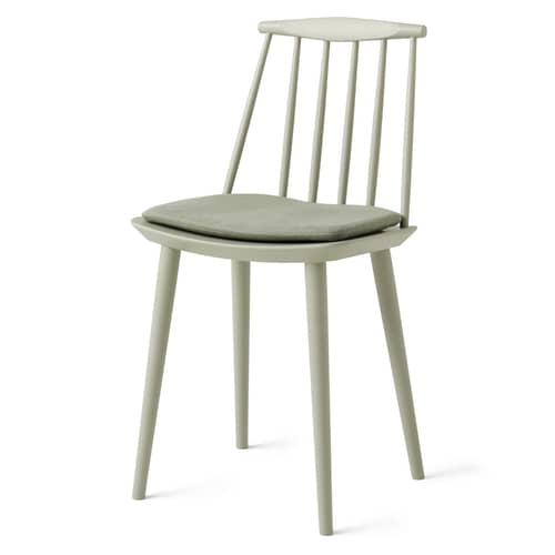 Chaise J77 bois vert / Réédition années 60 - Hay - Vert sauge - Hêtre massif, Placage de hêtre