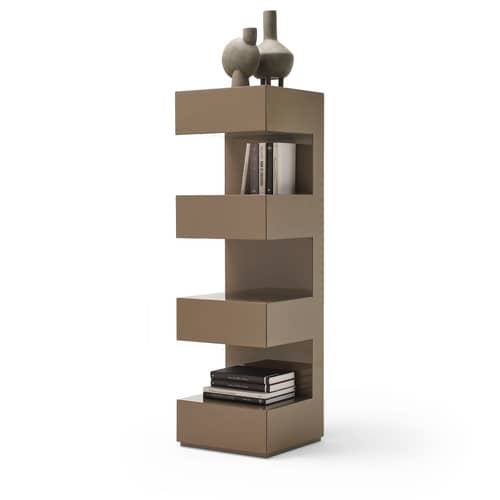 Chiffonnier AND / L 45 x H 152 cm - Mogg - Beige (RAL 1019) - MDF laqué