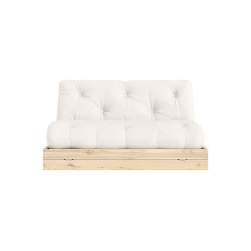 Canapé convertible Flip / L 145 cm - 3 positions - KARUP DESIGN - Naturel 701 / Pin - Fibres recyclées mélangées, Mousse, Pin massif certifié FSC, Tissu
