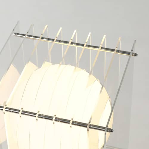 Lampe de table Lop Big Rectangle plastique transparent / Lauréat Archiproducts Design Award - BANG - Transparent - Acrylique, Inox, Verre