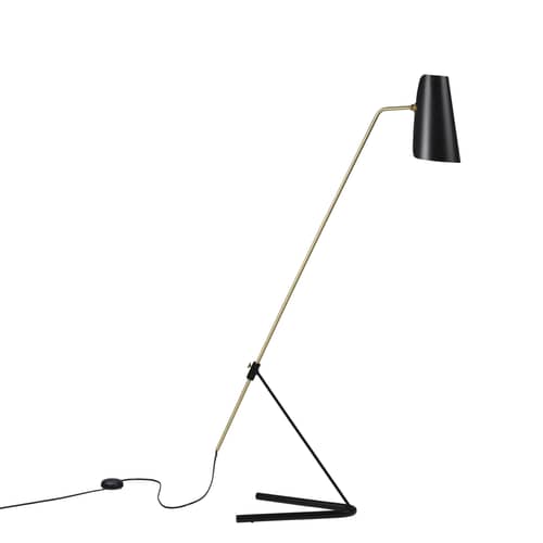 Lampadaire G21 Perforé métal noir / Orientable - Réédition 1951, Pierre Guariche - SAMMODE STUDIO - Noir perforé - Aluminium, Laiton, Métal