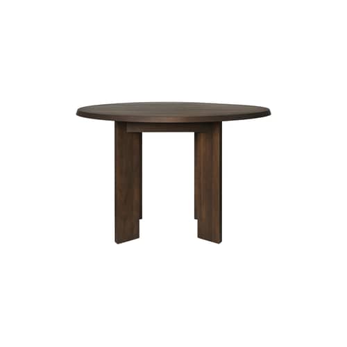 Tarn Oval table natural wood / Asymmetrical shape - Ø 113.5 cm - Ferm Living - Ø 113.5 cm / Dark wood - Tinted solid beech