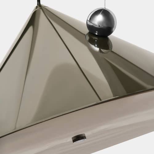 Pose LED Pendant metal green / Ø 25 x H 24.5 cm - Adjustable - Tom Dixon - Kelp - Powder coated steel