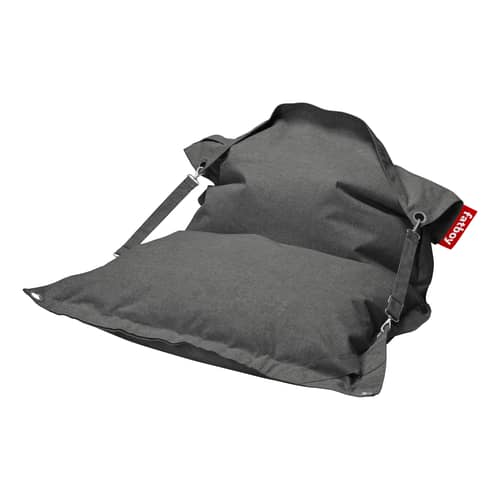 Pouf d\'extérieur Buggle-up Outdoor / Sangles ajustables - Tissu Olefin - Fatboy - Gris tonnerre -  Micro-billes EPS, Tissu oléfine