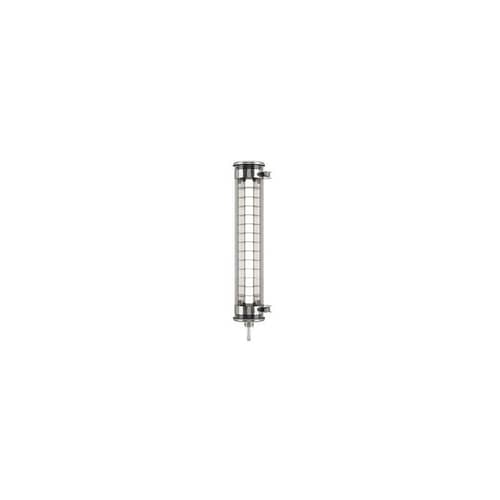 Bad-Wandlampe Purcell LED metall silber / Fürs Badezimmer - L 45 cm - SAMMODE STUDIO - Stahlrahmen / Lamellen Silber - eloxiertes Aluminium, Polykarbonat, rostfreier Stahl