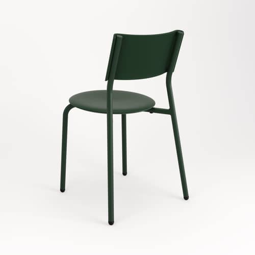 SSDr Outdoor Stacking chair plastic material green / For outdoors - Recycled - TIPTOE - Forest green - Powder coated steel, Recycled polypropylene