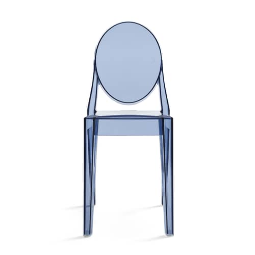 Victoria Ghost Stacking chair plastic material blue / Polycarbonate 2.0 - Kartell - Transparent powder blue - polycarbonate 2.0
