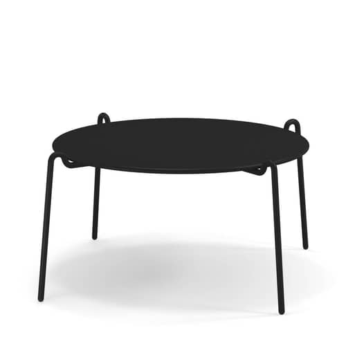 Table basse Rio R50 / Ø 104 cm - Emu - Noir - Acier