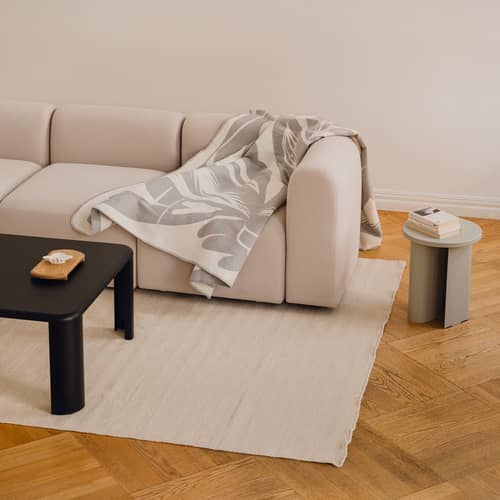 Table d\'appoint Sato métal gris / Ø 35 x H 42,5 cm - NOO.MA - Gris galet - Acier