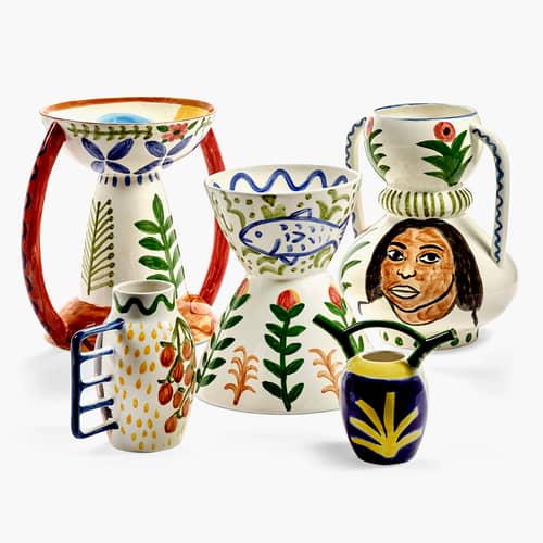 Vase Charapita céramique multicolore / Ø 43 x H 41 cm - Serax - Multicolore - Grès émaillé