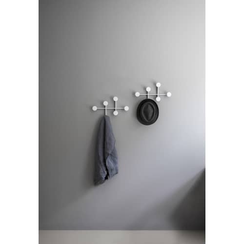 Wandgarderobe Afteroom Small metall weiß / L 37 cm - Audo Copenhagen - Weiß - Zinklegierung