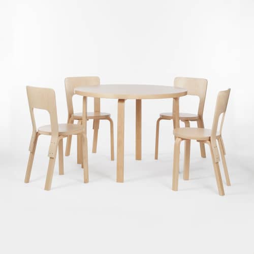 66 Chair natural wood / Alvar Aalto, 1935 - ARTEK - Natural birch - Birch plywood, Laminated birch wood