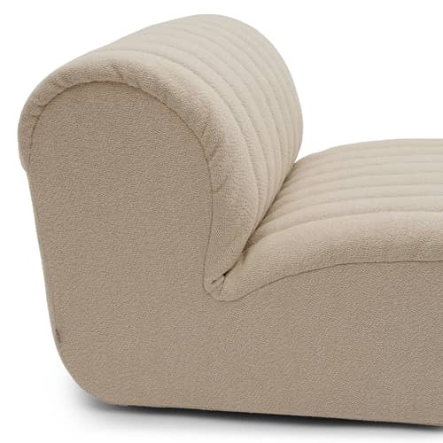 Chauffeuse Coltre tissu beige / Module de canapé - Muuto - Sable - Bois certifié FSC, Mousse, Tissu