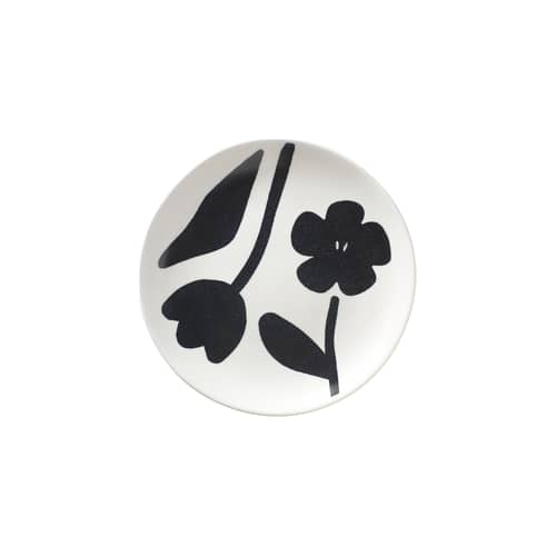 Dessertteller Flora keramik schwarz / Ø 20 cm - BROSTE COPENHAGEN - Ø 20 cm / Schwarz - Sandstein