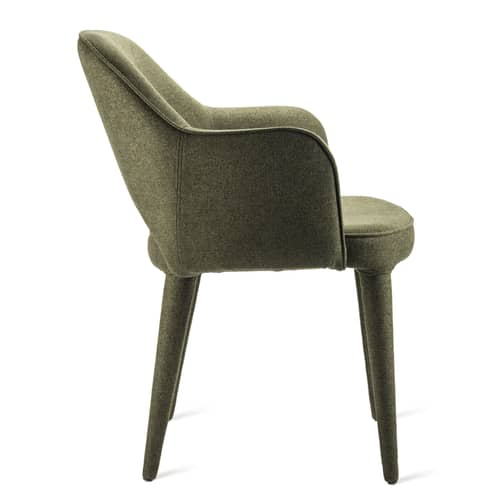 Fauteuil rembourré Cosy tissu vert - POLSPOTTEN - Vert Forêt - Métal, Mousse, Tissu polyester