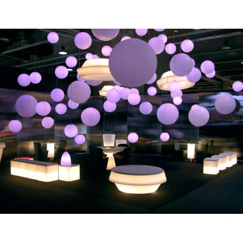 Lampada a sospensione da esterno Globo materiale plastico bianco / Ø 30 cm - Slide - Bianco - Ø 30 cm - Polietilene riciclabile