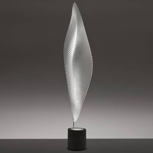 Lampadaire Cosmic leaf métal plastique gris transparent - Artemide - Base grise / Diffuseur transparent - Métal, Méthacrylate