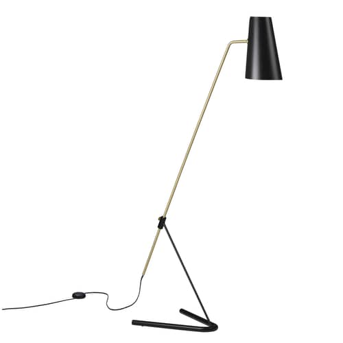 Lampadaire G21 Perforé métal noir / Orientable - Réédition 1951, Pierre Guariche - SAMMODE STUDIO - Noir perforé - Aluminium, Laiton, Métal