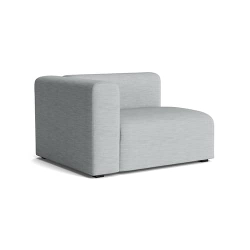 Sofa  Mags n°1 textil grau / 2,5-Sitzer - B 228 cm / UK-Version - Hay - Grau (Stoff Remix 3) - , Federn, Gewebe, Holz
