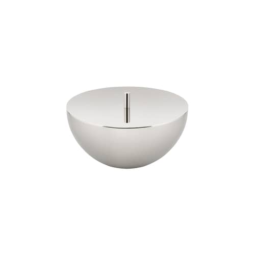 Portacandela Rocc Small Ø 12 cm metallo / Solo contenitore (la candela è venduta separatamente) - Alessi - Portacandela / Acciaio - Acciaio inossidabile