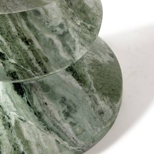Pols Potten Zig Zag Marble Stool - dark green | Made In Design UK