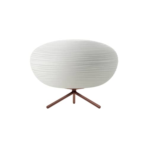Rituals 2 Table lamp glass white / Ø 34 x H 25 cm - Foscarini - White / On/Off switch - Mouth blown glass