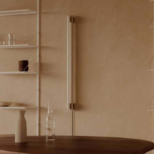 Eiffel Single Wall light with plug metal silver / H 100 cm - Frama  - H 100 cm - Stainless steel