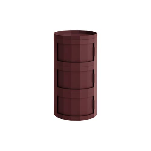 Ablage Facet High plastikmaterial rot / H 65 cm - 3 Türen - Hay - Bordeaux - Recyceltes ABS