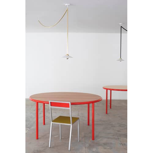 Chaise Alu Chair métal jaune rouge / Aluminium - valerie objects - Assise Curry / Dossier rouge - Aluminium