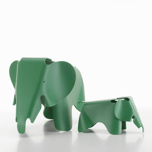 Décoration Eames Elephant RE (1945) vert / L 78,5 cm - Plastique recyclé - Vitra - Vert émeraude - Polypropylène recyclé