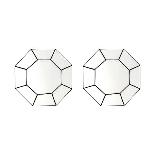 Dessertteller Carte Blanche keramik weiß / Set von 2 - Ø 22 cm - Serax - Weiß & Schwarz - Porzellan