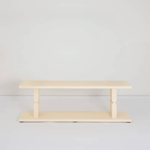 Étagère Coloured Wood Noon bois blanc / L 118 x H 107 cm - NOBODINOZ - Blanc - Frêne