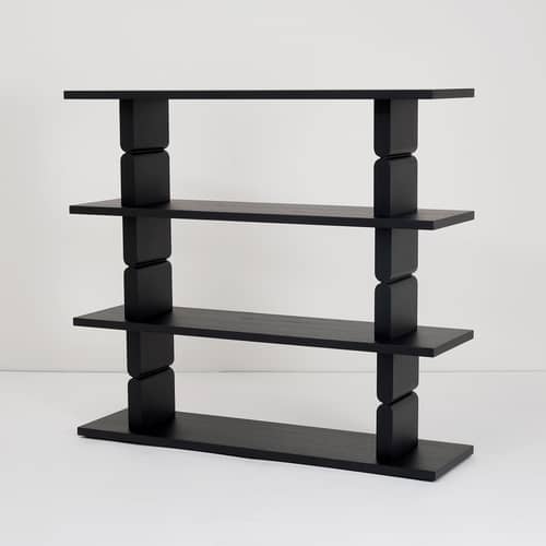 Etagère Coloured Wood Noon / L 118 x H 107 cm - NOBODINOZ - Noir - Frêne