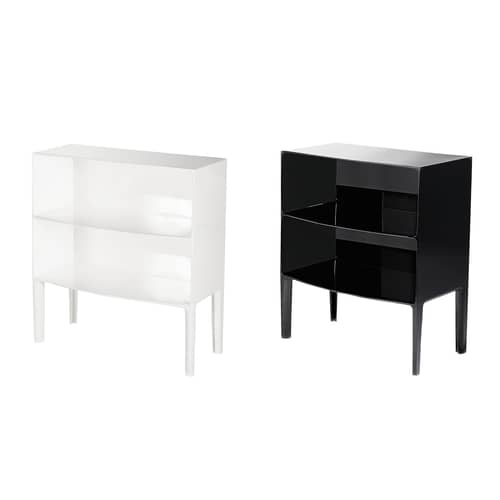 Kommode Ghost Buster plastikmaterial grau / B 68 x H 80 cm - Philippe Starck 2010 - Kartell - Rauch - PMMA