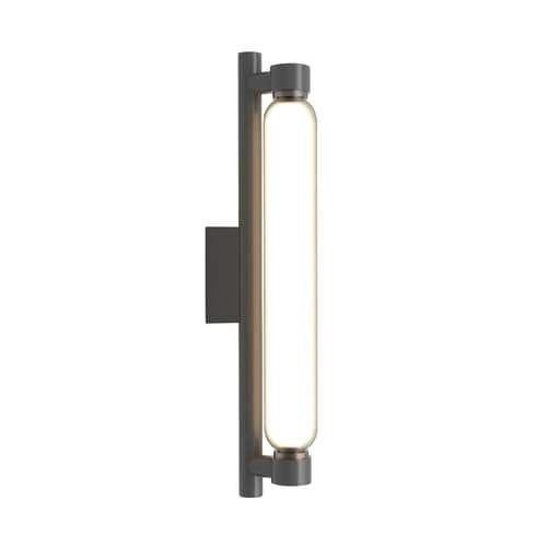 Applique La Roche LED metallo vetro grigio / By Le Corbusier - Riedizione 1920\' - Nemo - Grigio opaco - alluminio verniciato, Vetro