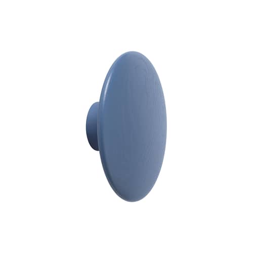 Patère The Dots Wood Large / Bois - Ø 17 cm - Muuto - Bleu pâle - Frêne teinté