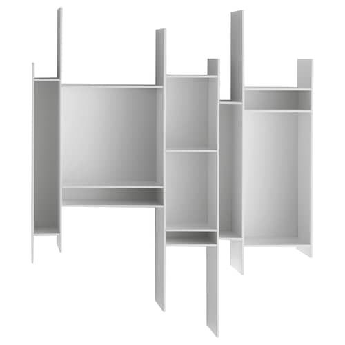Étagère Randomito bois blanc / L 81 x H 96 cm - MDF Italia - Laqué blanc - Fibre de bois laqué
