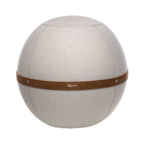 Sitzkissen Original XL textil weiß beige / Ø 65 cm - BLOON PARIS - Elfenbein - Polyester-Gewebe, PVC