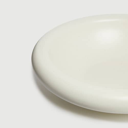 Suppenteller Dough keramik weiß / Ø 33 x H 7,5 cm - TOOGOOD - Creme - emaillierter Sandstein
