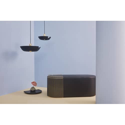 Table d\'appoint Curva / 34 x 48 x H 45 cm - AYTM - Laiton - Acier