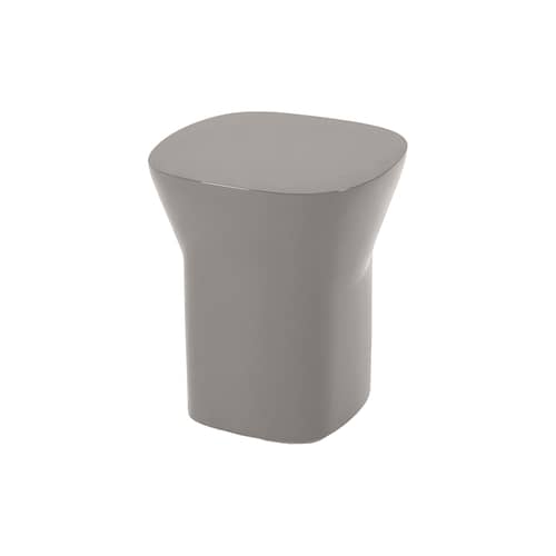 Table d\'appoint Egadi / 37 x 41 x H 46 cm, ciment émaillé - Unopiu - Beige-gris Dove - Ciment émaillé