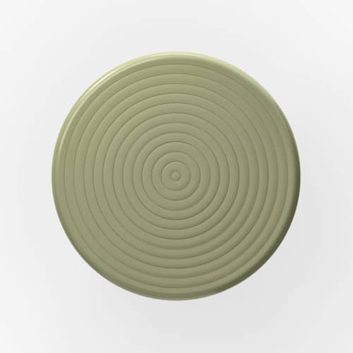 Table ronde Groove métal vert / Ø 70 cm - Tom Dixon - Vert mousse - Aluminium